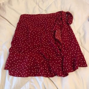 Red polkadot skirt